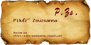 Pikó Zsuzsanna névjegykártya