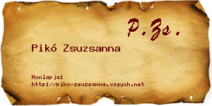 Pikó Zsuzsanna névjegykártya